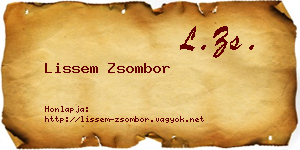 Lissem Zsombor névjegykártya